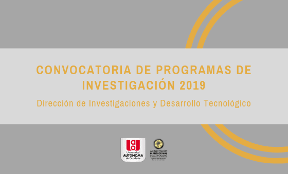Está abierta la Convocatoria de Programas de Investigación 2019.