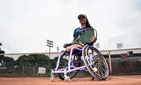 Zuleiny Rodríguez, promesa vallecaucana del tenis en silla de ruedas