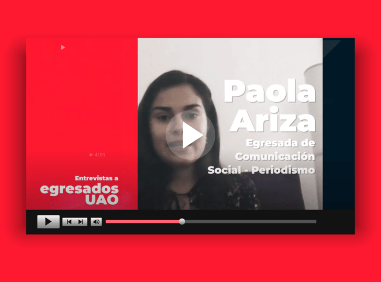 Paola Andrea Ariza, egresada del programa de Comunicación Social - Periodismo
