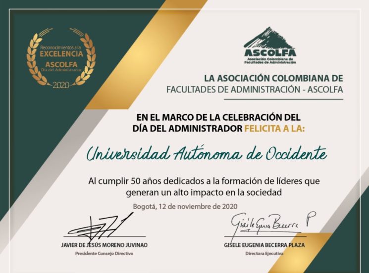 Mención de honor a la UAO