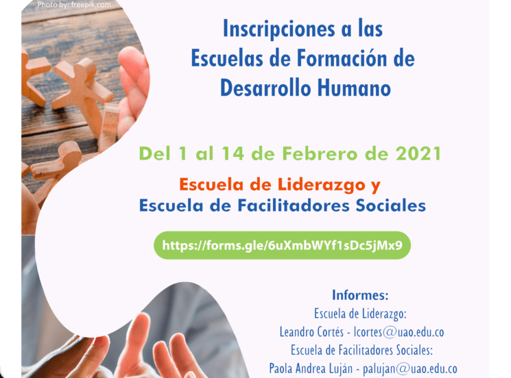 Inscripciones a las Escuelas de Formación de Desarrollo Humano
