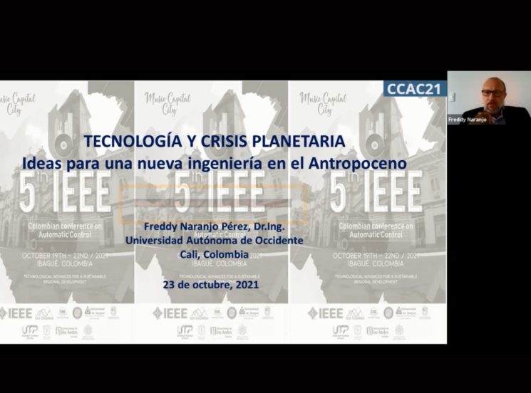 El decano Freddy Naranjo fue ponente en la ‘V Conferencia Colombiana de Control Automático del IEEE’
