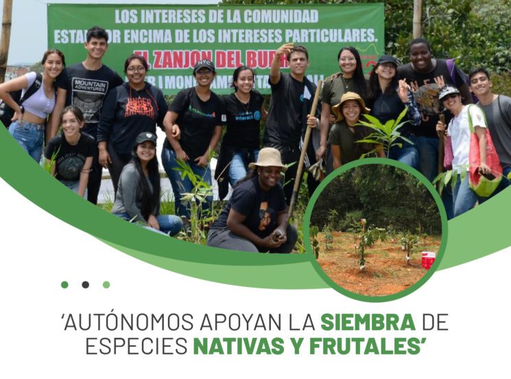 Autónomos apoyan la siembra de especies nativas y frutales