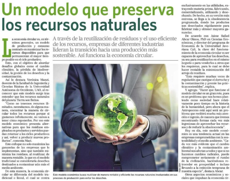 Un modelo que preserva los recursos naturales