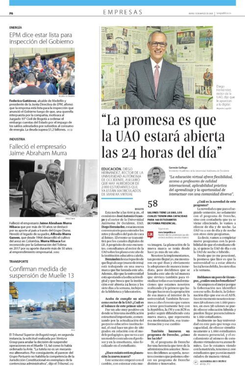 La promesa es que la UAO estará abierta las 24 horas del día