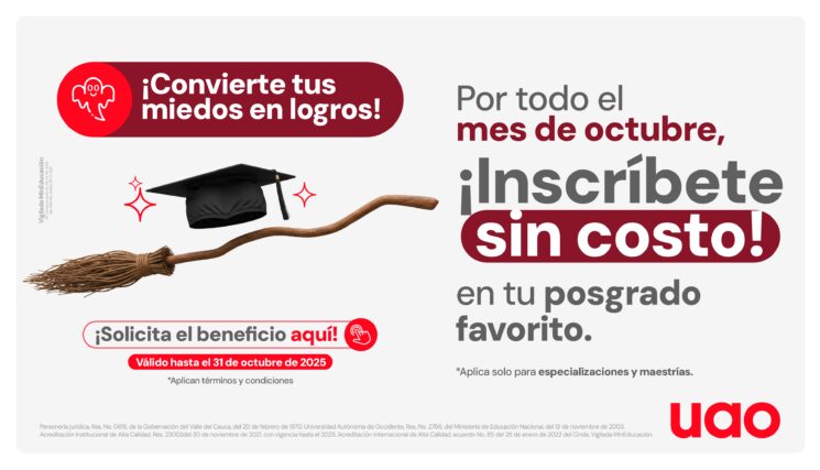 ¡Inscripción sin costo para tu posgrado, durante todo octubre!