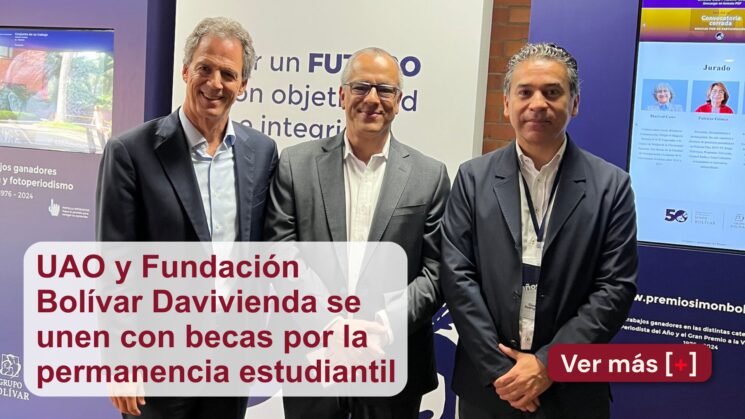 La UAO y la Fundación Bolívar Davivienda firman convenio para becas a estudiantes en riesgo de deserción
