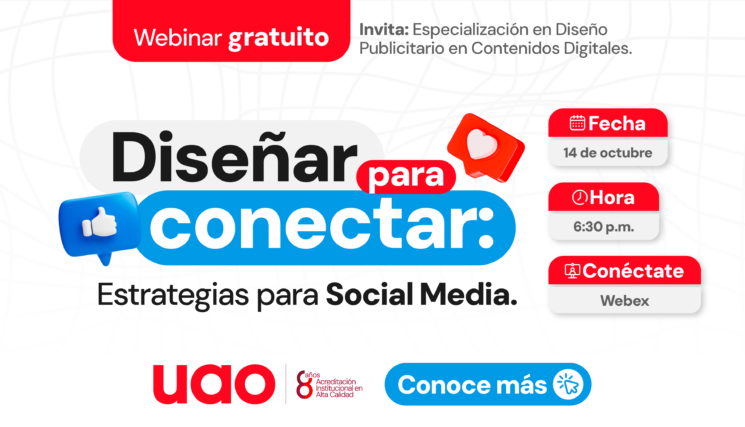 Participa del Webinar gratuito Diseñar para conectar: estrategias para Social Media