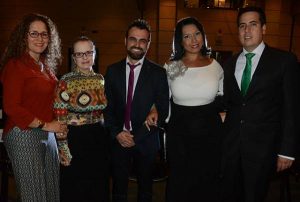 De izquierda a derecha: Claudia Roldán, Mónica Piedrahita, Mario Uribe, Mónica Palacios y César López