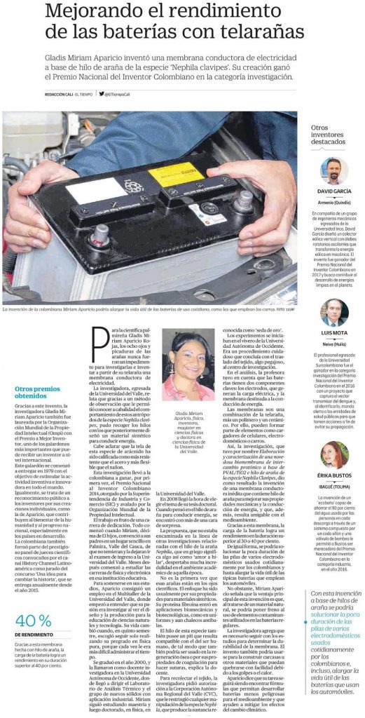 Mejorando el rendimiento de las baterías con telarañas
