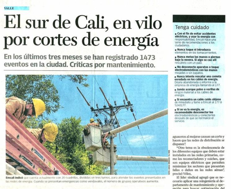 Experto UAO habla sobre las causas de los cortes de energía en el sur de Cali