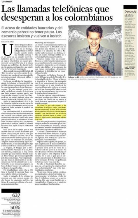 Las llamadas telefónicas que desesperan a los colombianos.