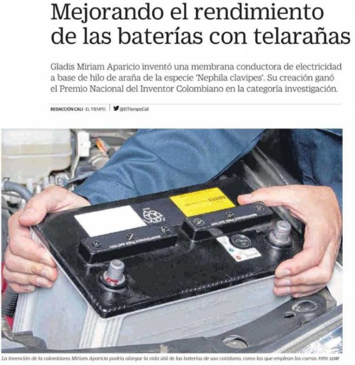 Mejorando el rendimiento de las baterías con telarañas