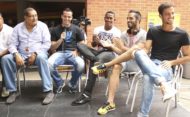 Jugadores en la feria informativa