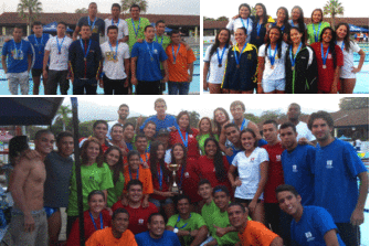 equipo de natación de la UAO campeones de la XII copa icesi